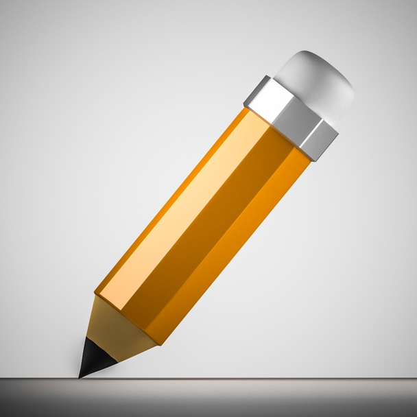 yellow pencil icon - Photo, Image