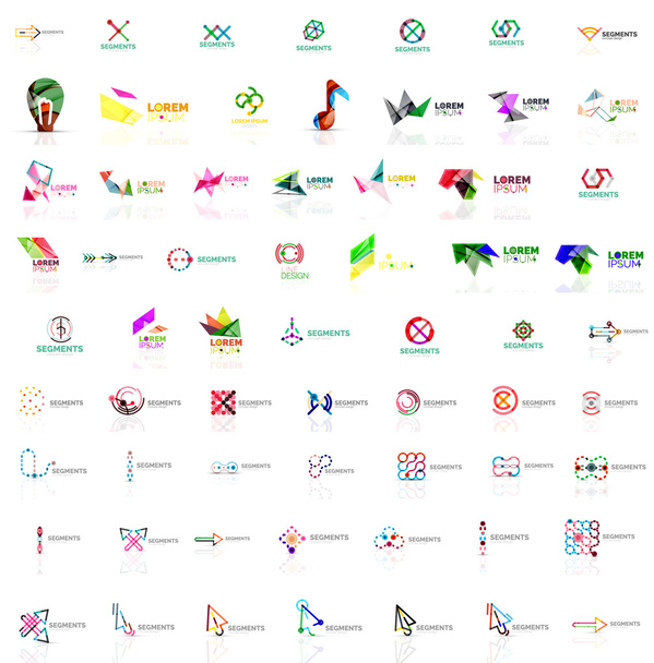 Mega collection of various abstract universal logos - Wektor, obraz