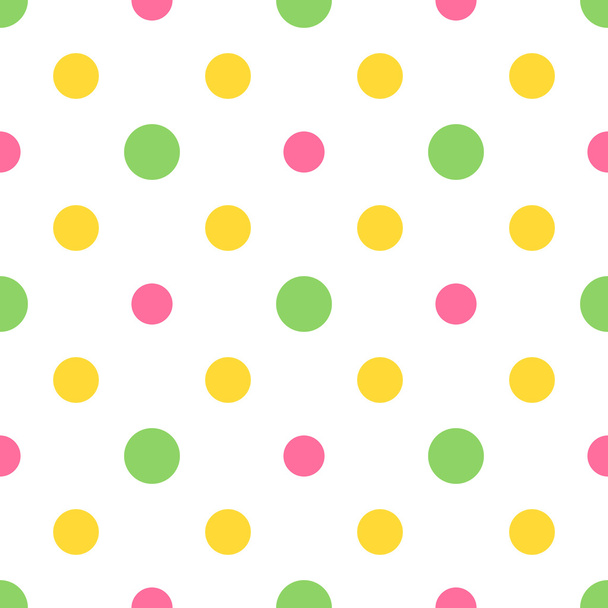 Naadloze kleurrijke polka patroon voor paaseieren - Vector, afbeelding