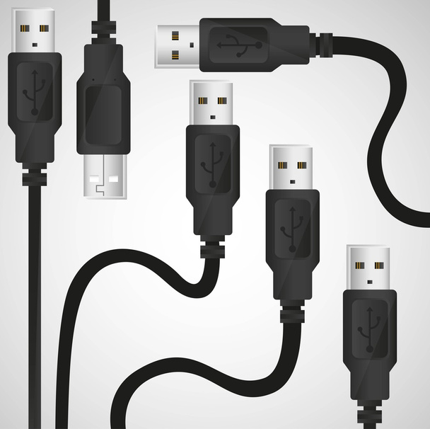 fondo de cable USB
 - Vector, Imagen