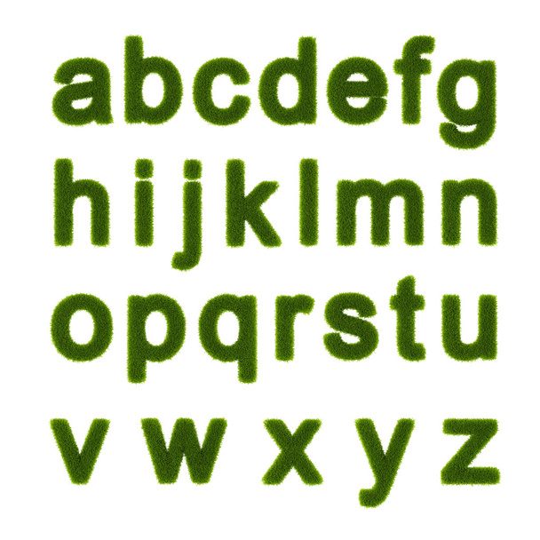 Grünes Alphabet - Foto, Bild