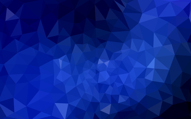 Dark blue polygonal design pattern, which consist of triangles and gradient in origami style. - Vector, Image