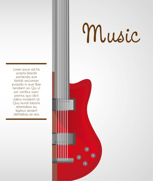 electric guitar - Vector, Image