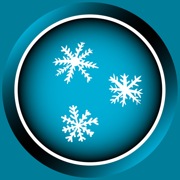 Icono tres copos de nieve
 - Vector, imagen