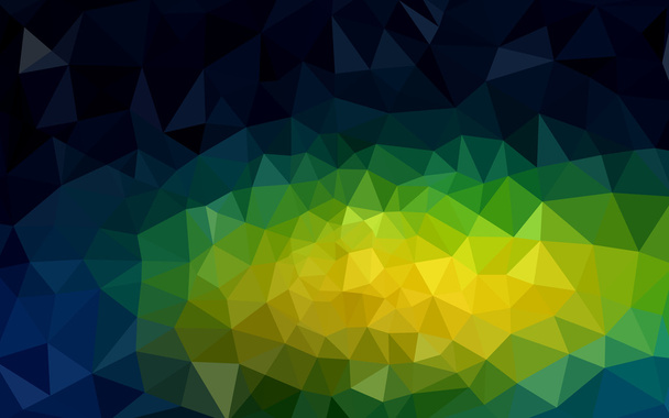 Vícebarevná tmavě zelená, modrá polygonální návrhový vzor, který se skládají z trojúhelníků a gradient v origami stylu. - Vektor, obrázek