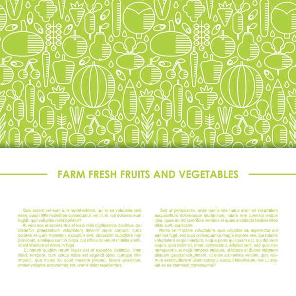 Healthy food vector banner - Vector, Image
