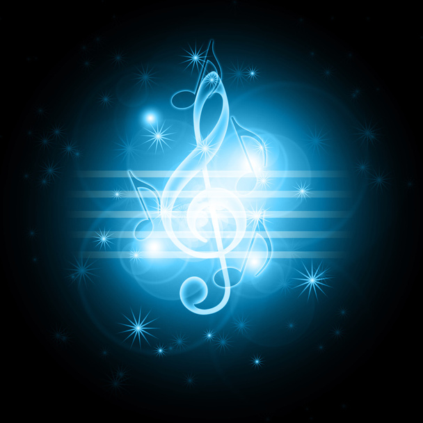 Glowing musical symbols - Φωτογραφία, εικόνα