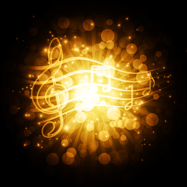Musical symbols with stars - Zdjęcie, obraz