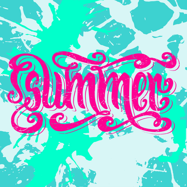 Summer bright lettering - Vetor, Imagem