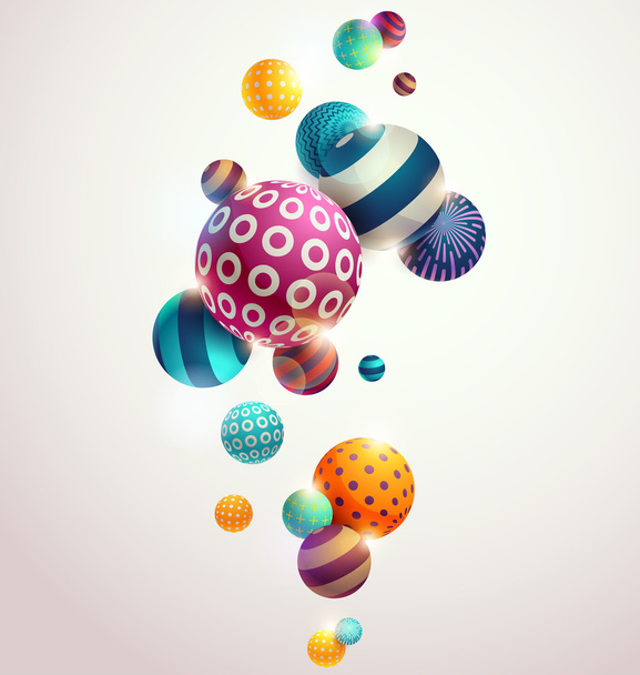 Multicolored decorative balls. - Vector, Image