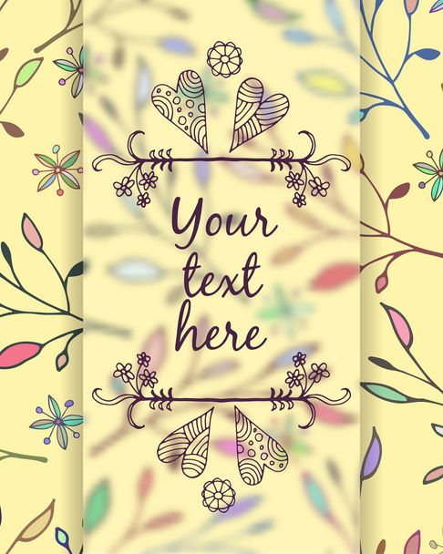 frame for text with flowers - Vecteur, image