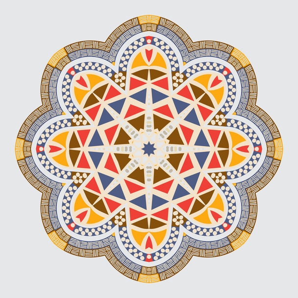 circular abstract pattern in Arabic style - Wektor, obraz