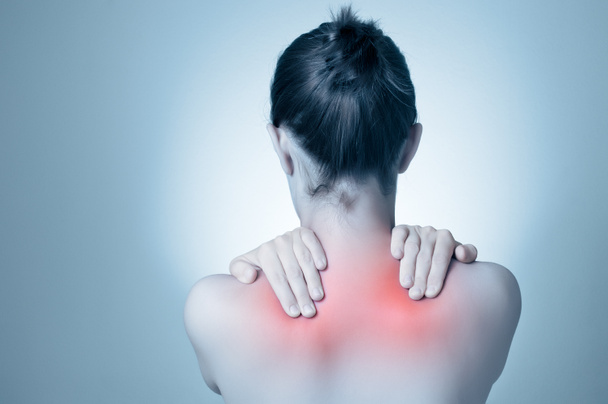 γυναίκα με πλάτη πόνο - Φωτογραφία, εικόνα