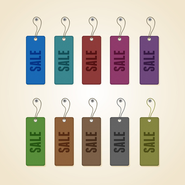 Set of colorful sale tags - Vector, Image