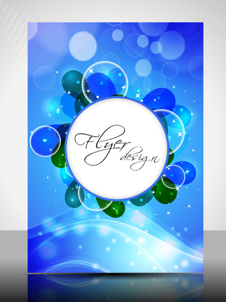 Corporate flyer, poster or cover design with colorful abstract design in bright colors - Vector, afbeelding