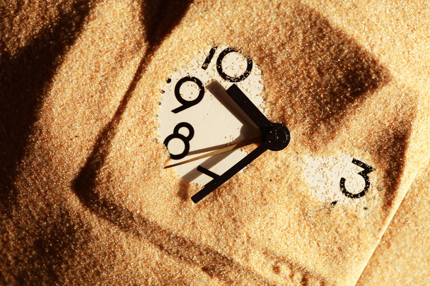 Clock In Sand - Photo, Image