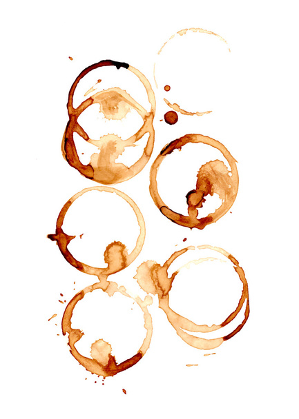 Set de manchas de café
 - Vector, Imagen
