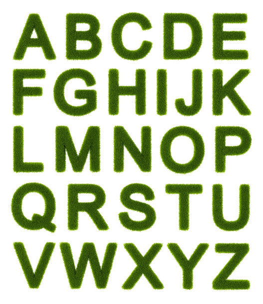 alphabet vert - lettres majuscules
 - Photo, image