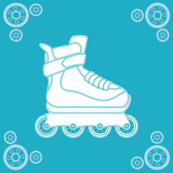 Conception de patinage à rouleaux
 - Vecteur, image