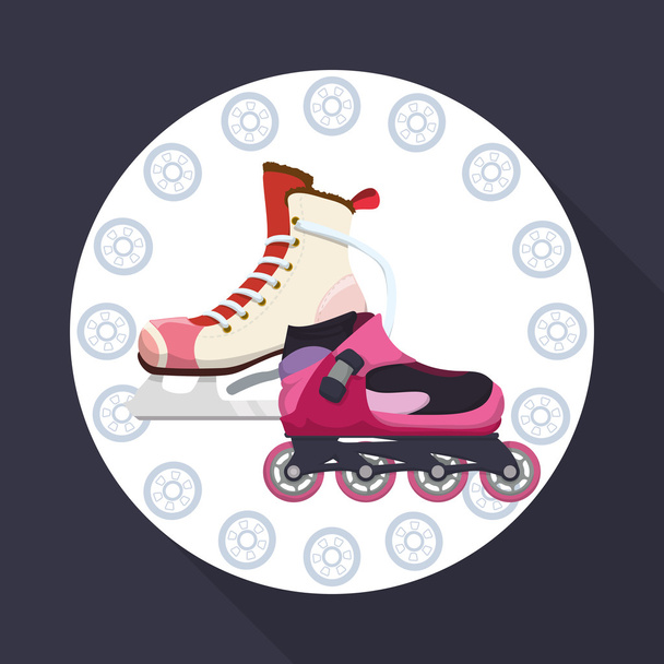 Roller skating design - Vector, Image