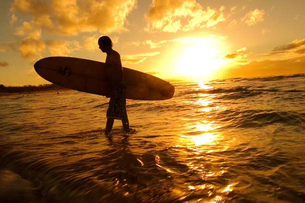 surfař silueta - Fotografie, Obrázek