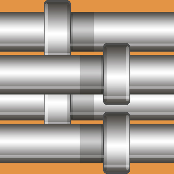 Metal pipe vector background - Вектор,изображение