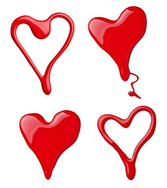 Nail polish paint heart shape love - Photo, Image