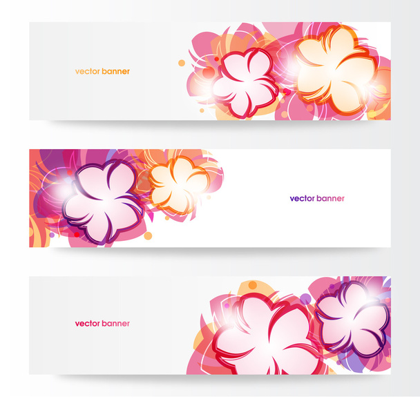 Horizontal floral banner. Design element - Вектор, зображення