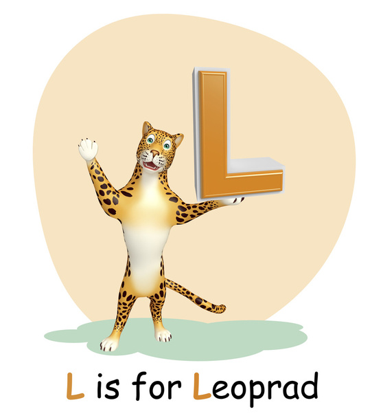 Leopard met alfabet - Foto, afbeelding