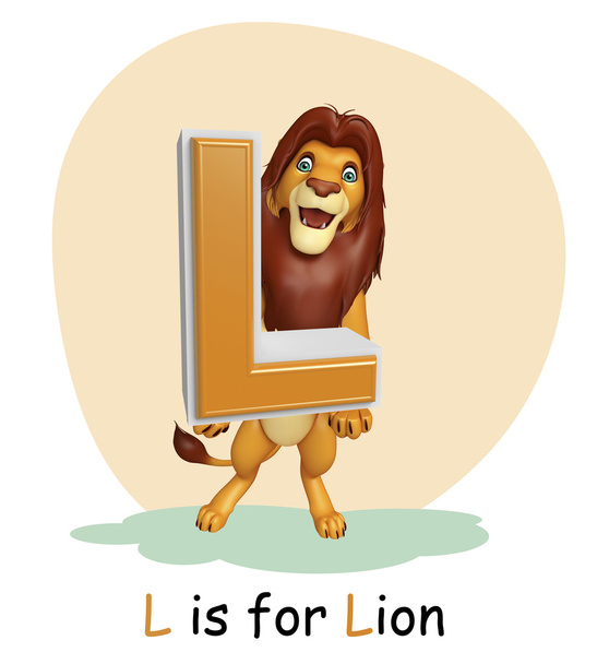 Leão com alfabeto
 - Foto, Imagem
