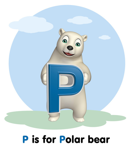 Eisbär mit Alphabet - Foto, Bild