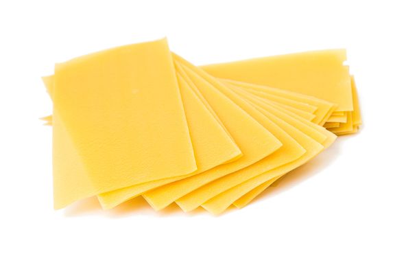Uncooked lasagna pasta isolated  - Photo, Image