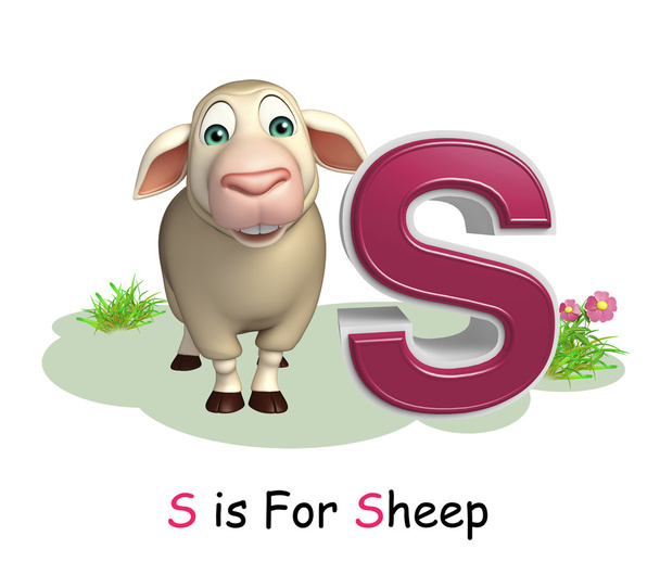 Schafe Nutztier mit Alphabet - Foto, Bild