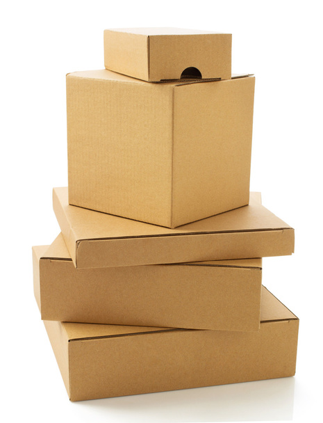 cardboard box on white  - Zdjęcie, obraz
