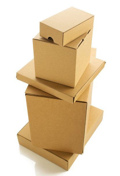 cardboard box on white  - Valokuva, kuva