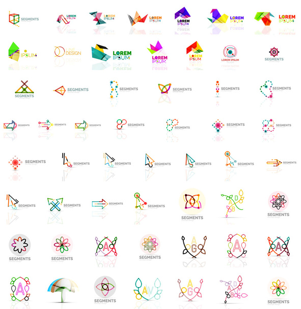 Mega kokoelma erilaisia abstrakteja universaaleja logoja
 - Vektori, kuva