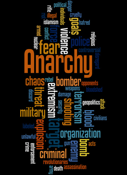 Anarchia, szó felhő concept 6 - Fotó, kép