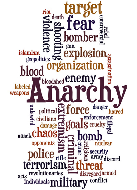 Anarchie, word cloud concept 4 - Foto, afbeelding