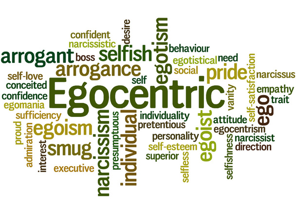 Egocentrisch, word cloud concept 8 - Foto, afbeelding