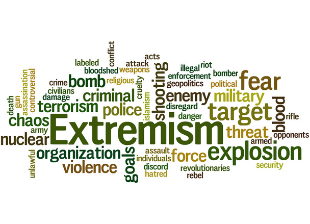 Extremismo, conceito de nuvem de palavras 2
 - Foto, Imagem