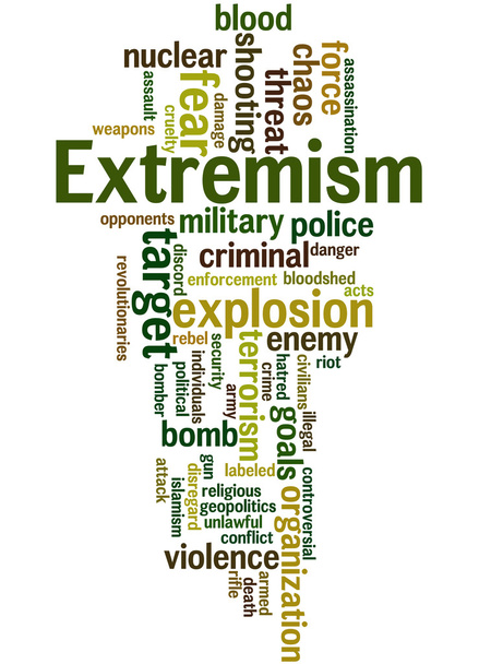 Extremismus, slovo mrak koncepce 9 - Fotografie, Obrázek