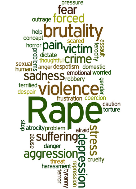 Vergewaltigung, Wort Wolke Konzept 9 - Foto, Bild