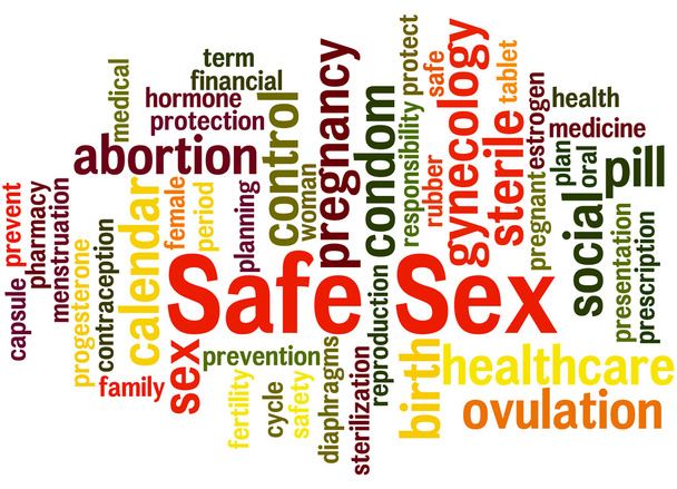 Safer Sex, Word Cloud Konzept 6 - Foto, Bild