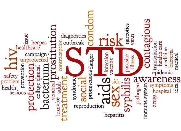 sexuell übertragbare Krankheit, Word Cloud-Konzept 4 - Foto, Bild