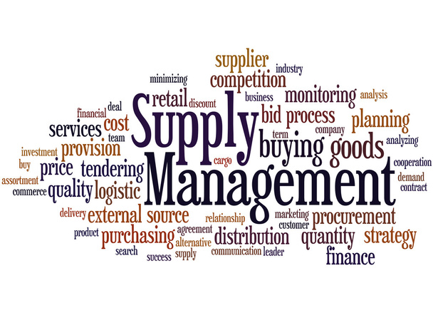 Supply Management, Wort Cloud-Konzept 3 - Foto, Bild