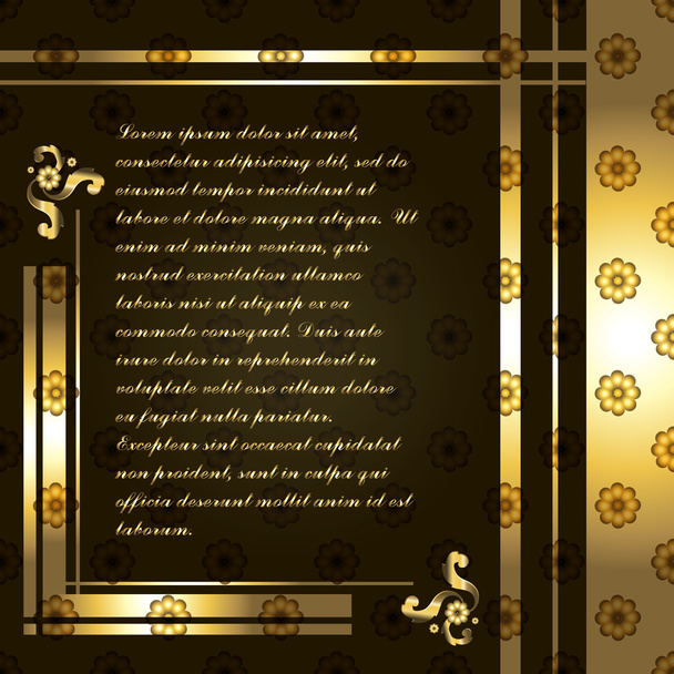 Background with golden pattern - Вектор, зображення