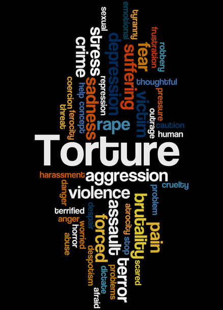 Torture, word cloud concept 6 - Photo, Image