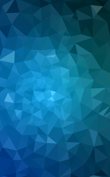 Blue polygonal design pattern, which consist of triangles and gradient in origami style. - Photo, Image