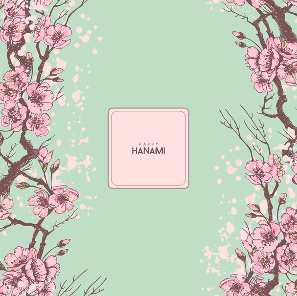 Elegantes Sakura-Karten-Set - Vektor, Bild