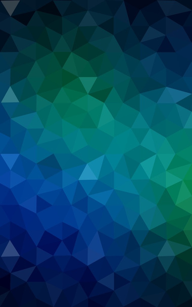 Multicolor verde escuro, azul padrão de design poligonal, que consistem em triângulos e gradiente no estilo origami
. - Foto, Imagem